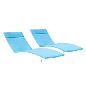 Salem Blue Deep Seating Outdoor Chaise Lounge Cushion (2-Pack)