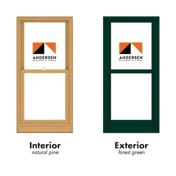 Aitmoph Window 2 本体（フォレストグリーン） Andersen 400 Series 25-5/8 in. x 52-7/8 in. Clad Wood Double-Hung