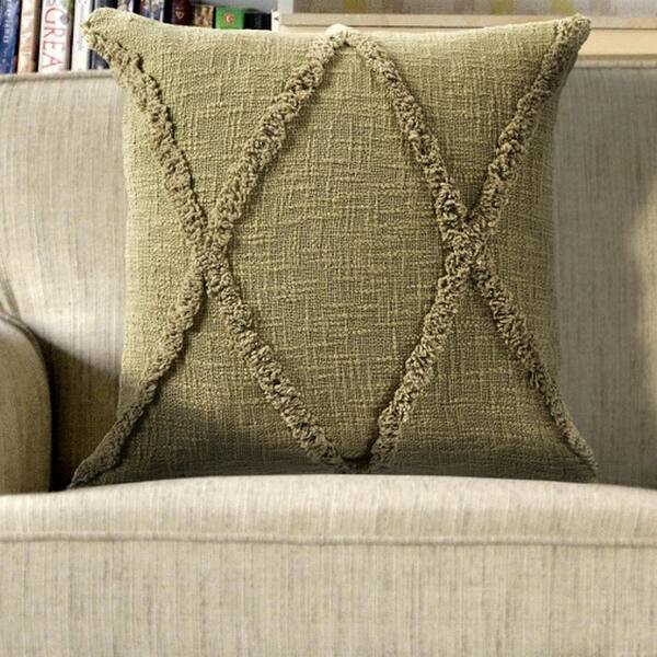 olive green lumbar pillow