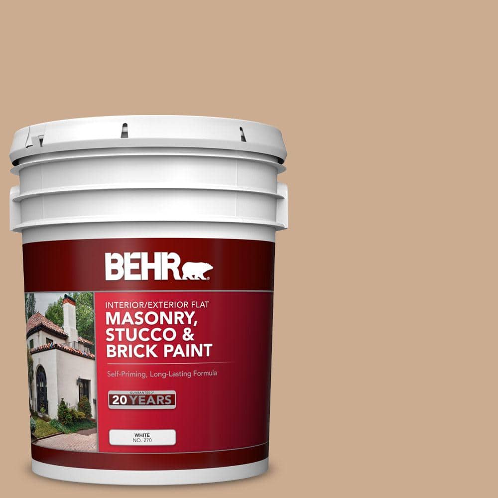 5 gal. #N250-3 Pottery Wheel Flat Interior/Exterior Masonry, Stucco and Bri