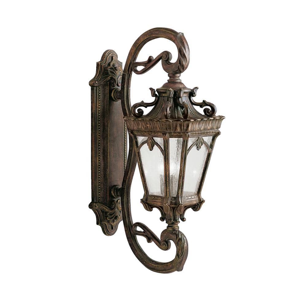 Tournai Bronze and Black 4-Light Lantern Sconce