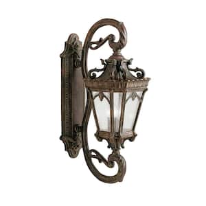 Tournai 4-Light Londonderry Outdoor Hardwired Wall Lantern Sconce with No Bulbs Included (1-Pack)