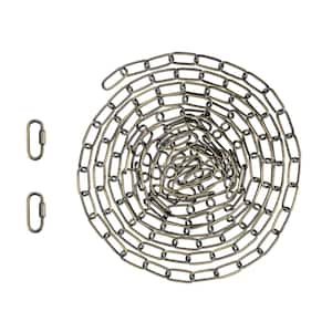 Aspen Steel 17 ft. ChainandQuick Link Connector/Hanging Maximum 50 lbs. Lighting Fixture/Swag Light/Plant AB Finish 9G