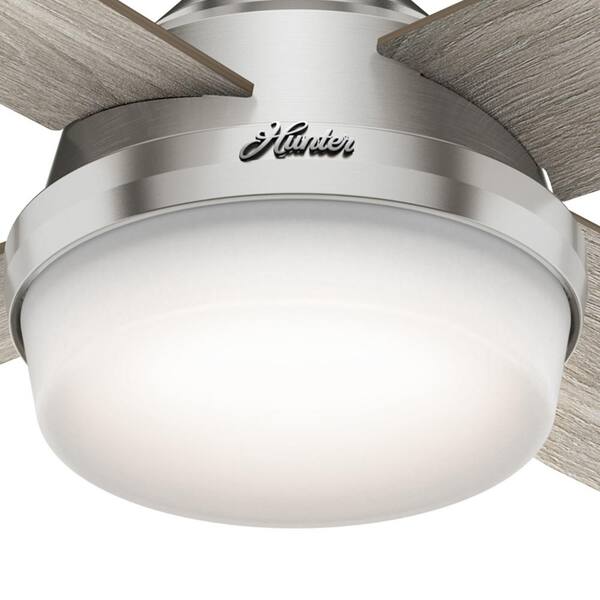 Hunter - Dempsey 52 in. LED Indoor Brushed Nickel Ceiling Fan with Light and Remote