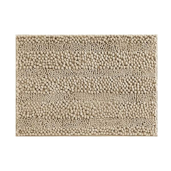 Astor with TPR Backing 20 in. x 34 in. Linen Solid Color Polyester Rectangle Bath Mat