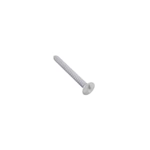 3 in. One-Way Screws for Window Bar, White (4-Pack)