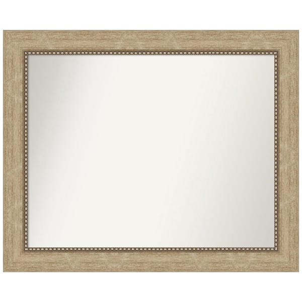 Amanti Art Astor Champagne 33 in. W x 27 in. H Non-Beveled Bathroom Wall Mirror in Champagne