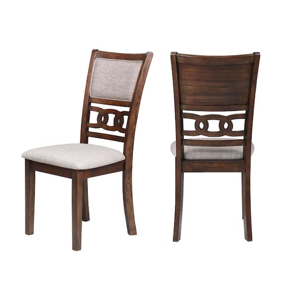 NEW CLASSIC HOME FURNISHINGS New Classic Furniture Gia Cherry Dining Chair with Brown Polyester Cushions (Set of 2)