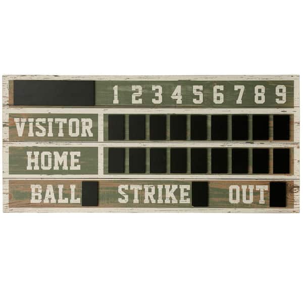 StyleCraft Wooden Chalkboard Baseball Scoreboard Wall Decor