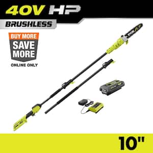 40V HP Brushless 10 in. Cordless Battery Pole Saw with 2.0 Ah Battery and Charger