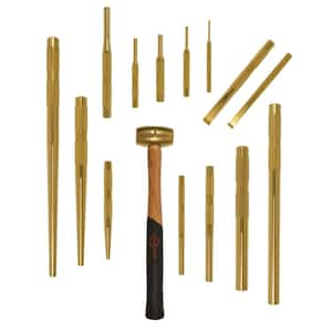 Brass Punch and Scraper Set (15-Piece)