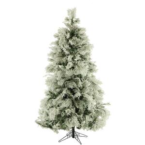 12 ft. Unlit Flocked Snowy Pine Artificial Christmas Tree