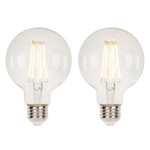 40-Watt Equivalent G25 Dimmable Clear Edison Filament LED Light Bulb 2700K (2-Pack)