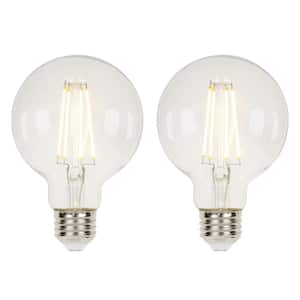 40-Watt Equivalent G25 Dimmable Clear Edison Filament LED Light Bulb 2700K (2-Pack)