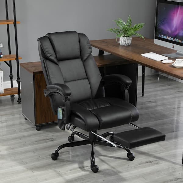 Vinsetto Office Desk Chair Recliner, Height Adjustable Movable