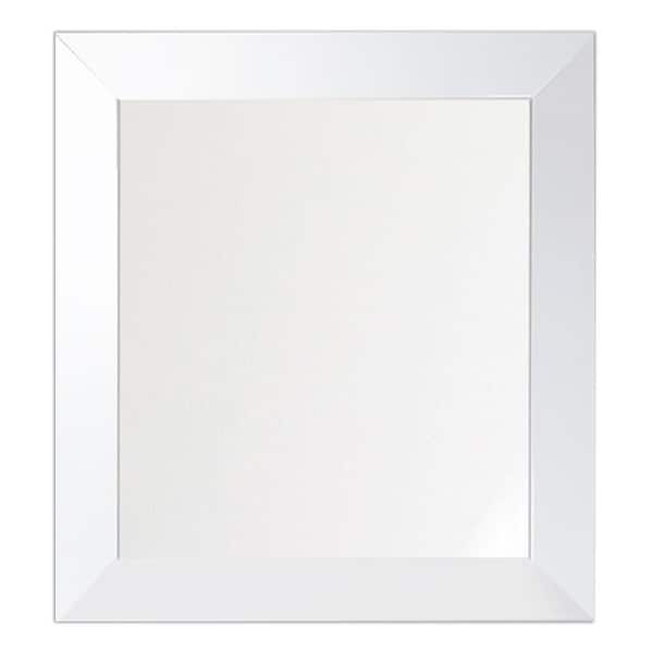 BrandtWorks 25.5 in. W x 27.5 in. H Ultra-Gloss Soft-White Wall Mirror
