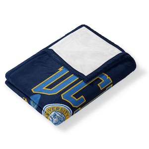 NCAA UCLA Scholar Navy Multicolor Graphic Silk Touch Throw Blanket