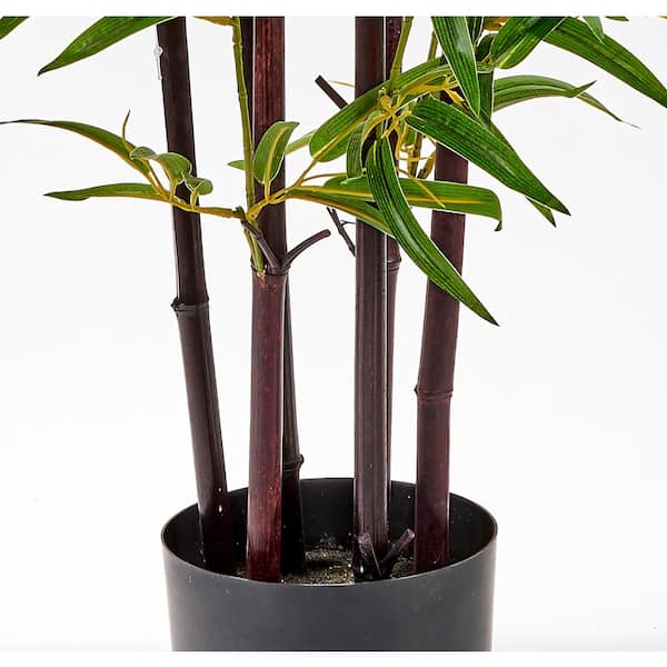 Worth Imports 49 in. Artificial Bamboo Tree With Black Trunk In 6