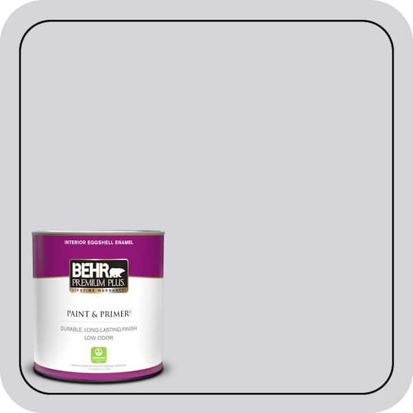 BEHR PREMIUM PLUS 1 qt. #N550-1 Mirror Ball Eggshell Enamel Low Odor Interior Paint & Primer