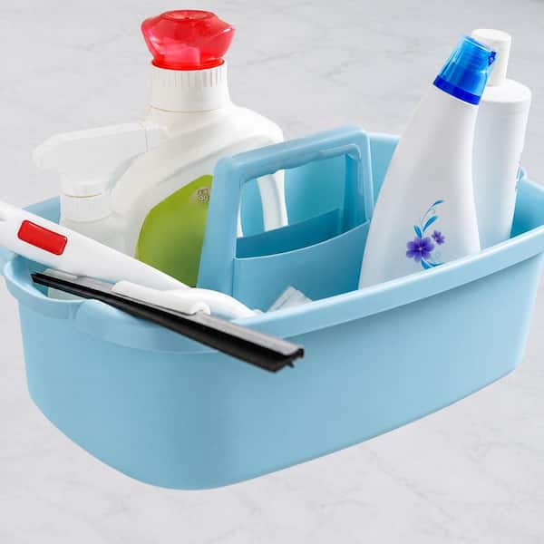 Single Pack Brushed Nickel Plastic Portable Shower Caddy Basket
