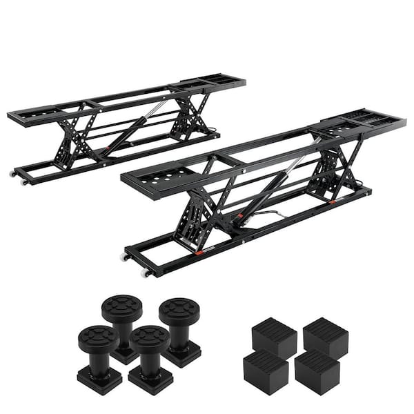 Portable Car Lift, 5,000 lbs. Capacity, 25.6 in. Max Height, Heavy-Duty Steel Construction, 120V Power Unit for Garages