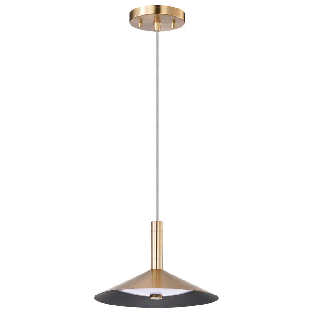 Corrine 18-Watt 1-Light Burnished Brass Transitional Integrated LED Pendant Light, CCT Selectable price history on PriceWatchPro