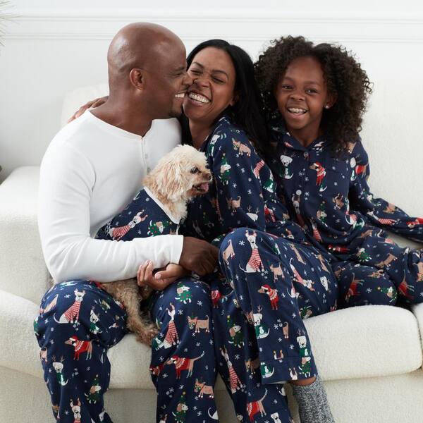 Button down family christmas pajamas sale