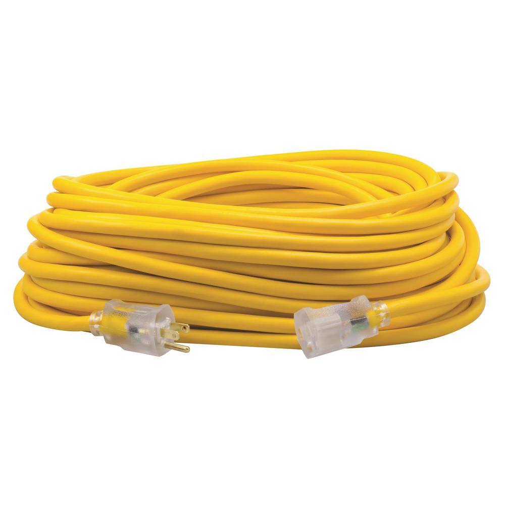 100 ft. 12/3 SJEOW Outdoor Heavy-Duty T-Prene Extension Cord with Power Light Plug price history on PriceWatchPro