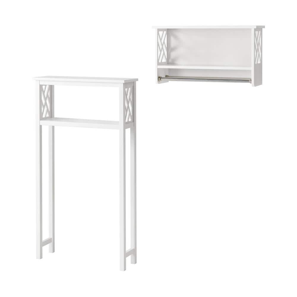 Coventry 27 in. W Over Toilet Open Storage Shelf, 25 in. W Bath Shelf with 