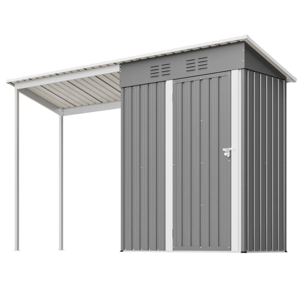 EAGLE PEAK 5 x 3 ft. Galvanized Storage Shed & Gazebo Combo Metal