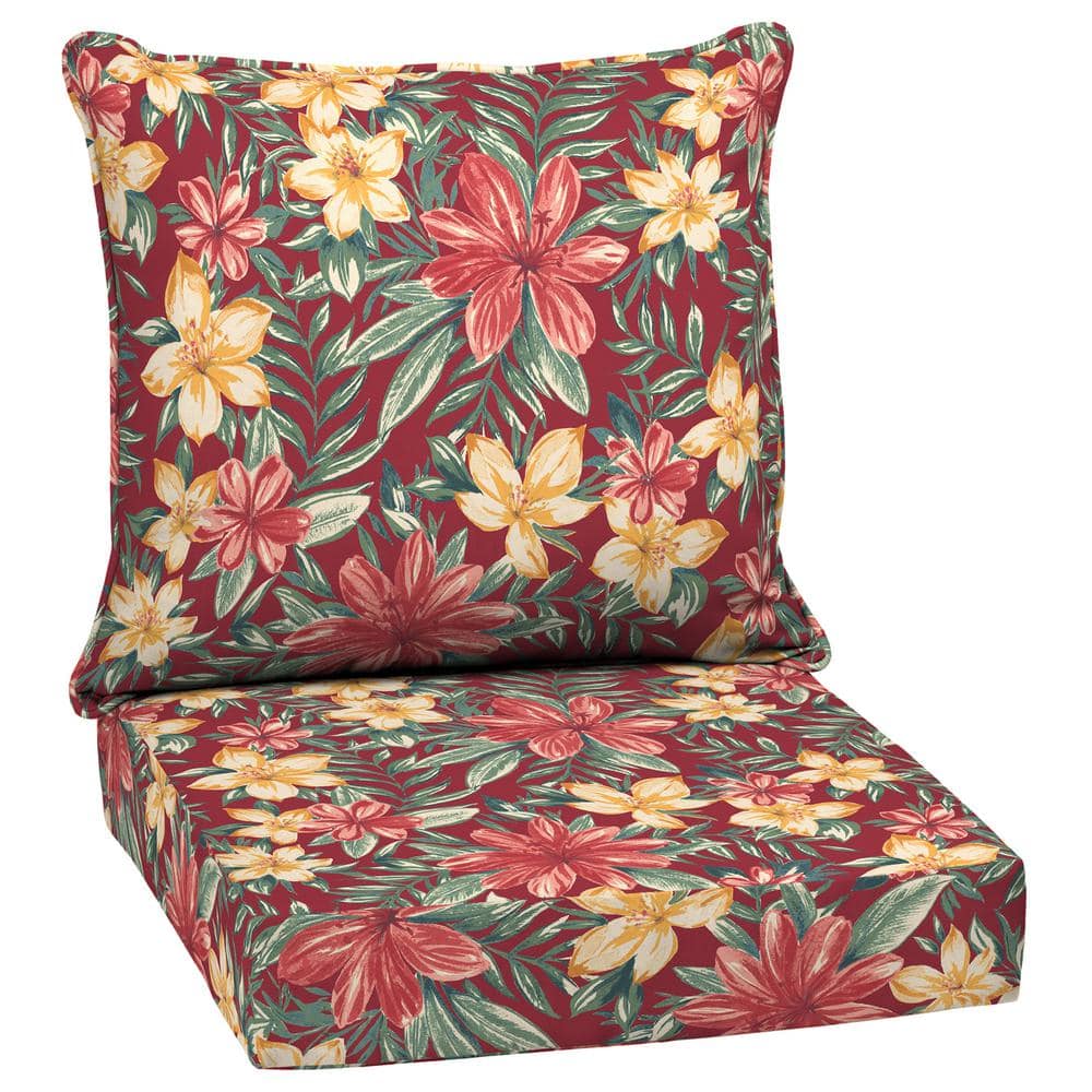 24 in. x 24 in. Ruby Clarissa 2-Piece Deep Seating Outdoor Lounge Chair Cushion price history on PriceWatchPro