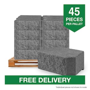 Legacy Stone Deco 6 in. x 16 in. x 10 in. Charcoal Concrete Retaining Wall Block (45-Pieces/30.2 sq. ft. /Pallet)