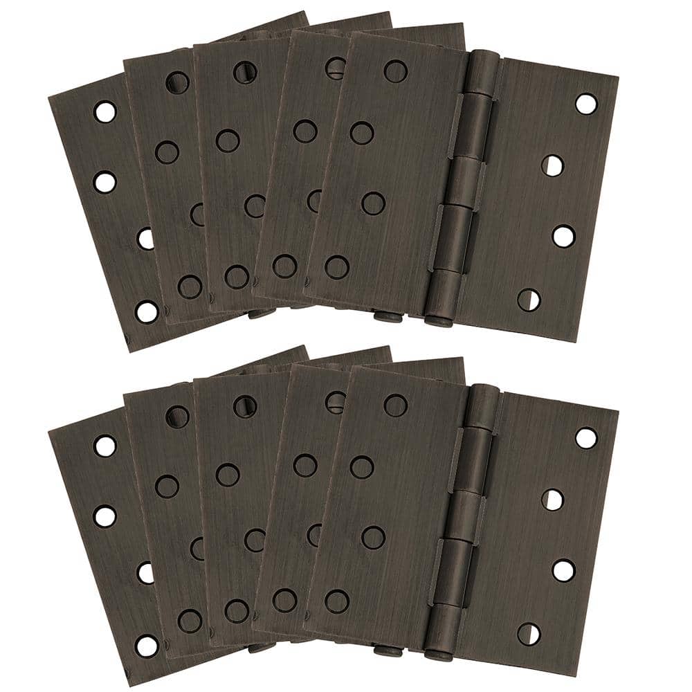 4 in. Square Corner Oil Rubbed Bronze Door Hinge Value Pack (10 per Pack) price history on PriceWatchPro
