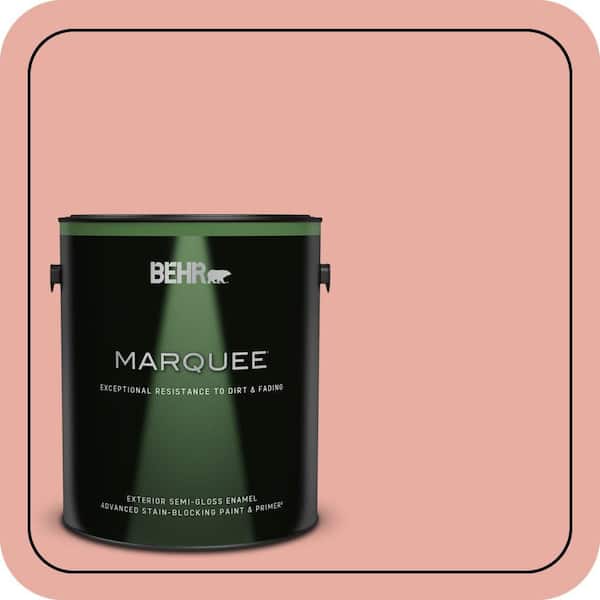 BEHR MARQUEE 1 gal. #180C-3 Rose Linen Semi-Gloss Enamel Exterior Paint & Primer