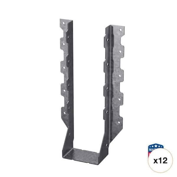 HUS Galvanized Face-Mount Joist Hanger and Double 2x12 Nominal Lumber Combo