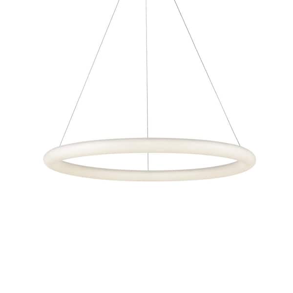 KUZCO Cumulus Minor 32 in. 1 Light 65-Watt White Integrated LED Pendant Light