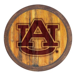 20 in. Auburn Tigers Logo - Branded "Faux" Barrel Plastic Decorative Sign