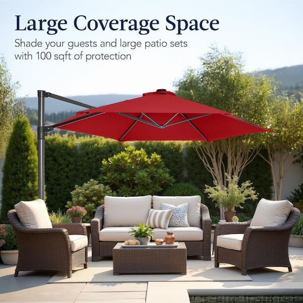 12 ft rectangle patio umbrella Rectangle Cantilever Patio Umbrella 9 x 12 / 10 x 13 ft