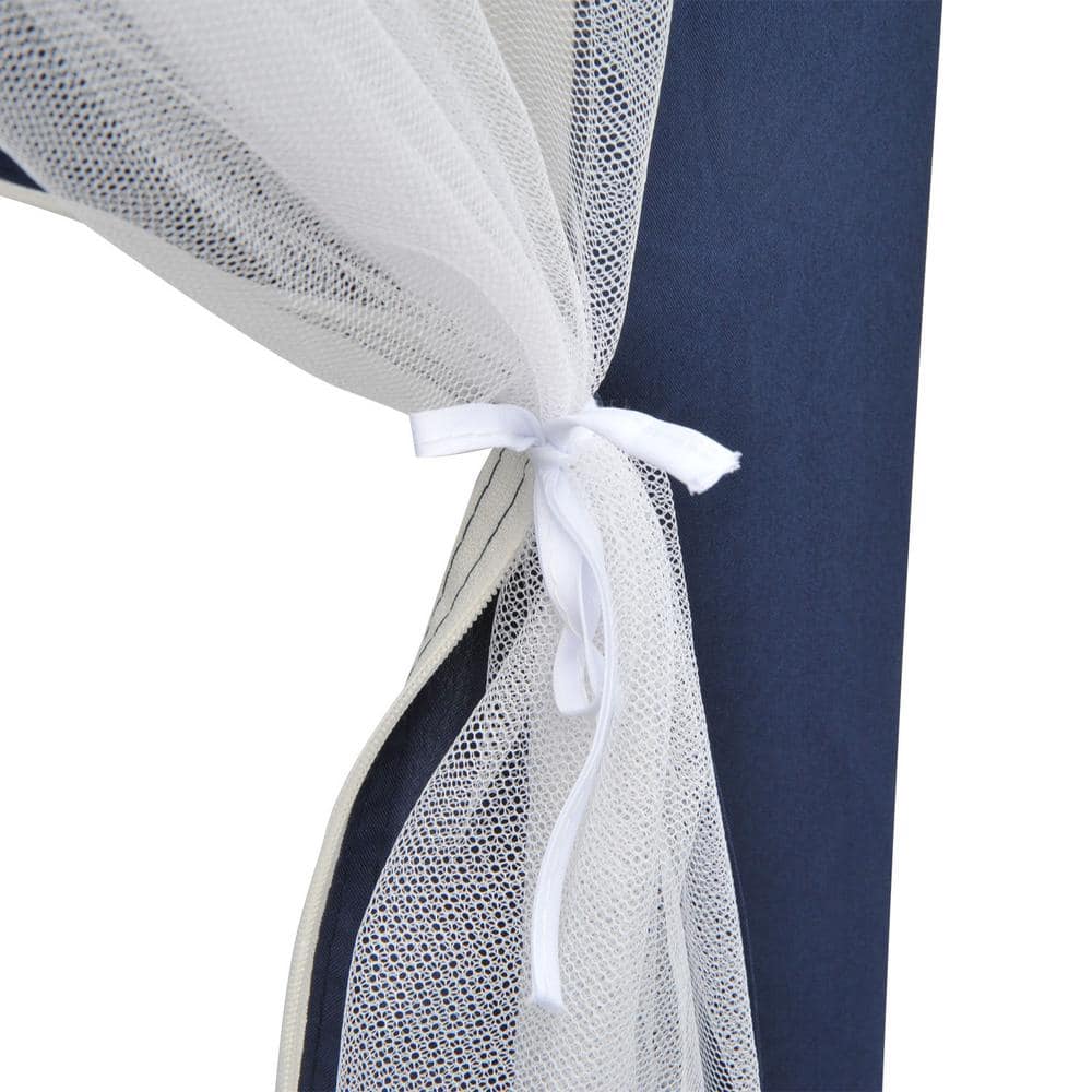 Blue Hexagon Outdoor Canopy Tent with Mesh Walls