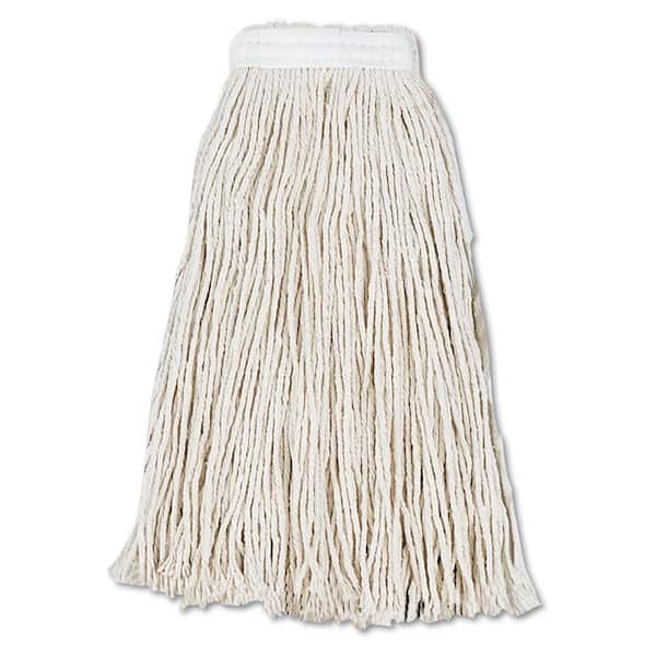 Boardwalk Cut-End Wet Mop Head, Cotton, #16, White, 12/Carton