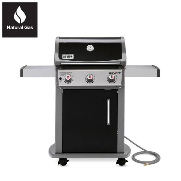 er Spirit E310 3Burner Natural Gas Grill in Black with BuiltIn Thermometer47510001 The