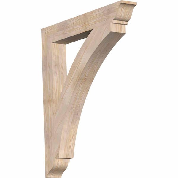 Ekena Millwork 5.5 in. x 48 in. x 42 in. Douglas Fir Thorton Traditional Smooth Bracket