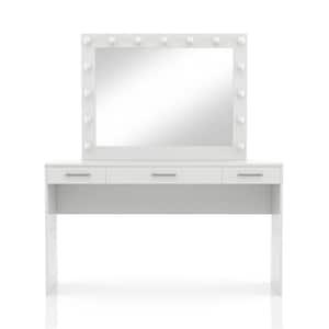 Crossroads 2-Piece White Vanity Set with 3-Drawer (36 in. H x 64 in. W x 17 in. D)