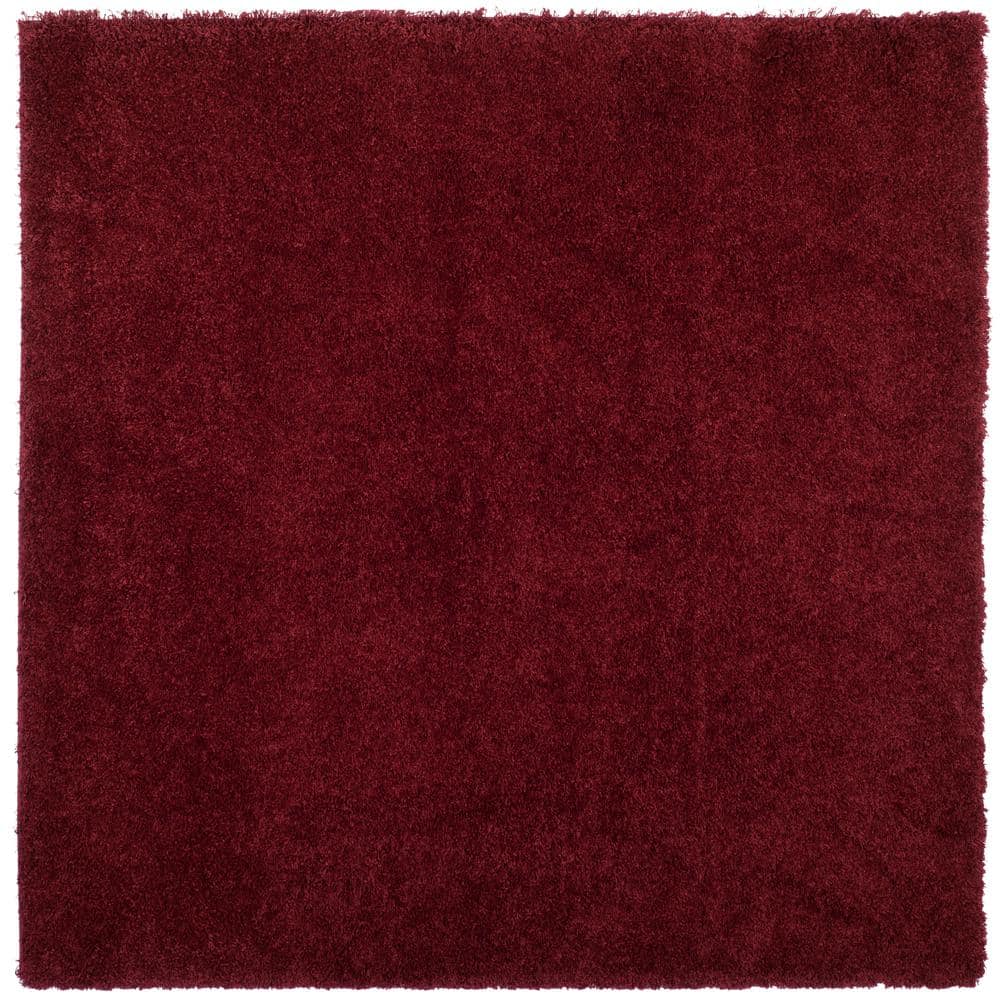 Linear Ribbed Maroon Rug SAFAVIEH Laguna Shag Maroon 7 ft. x 7 ft. Square Solid Area Rug SGL303R ...