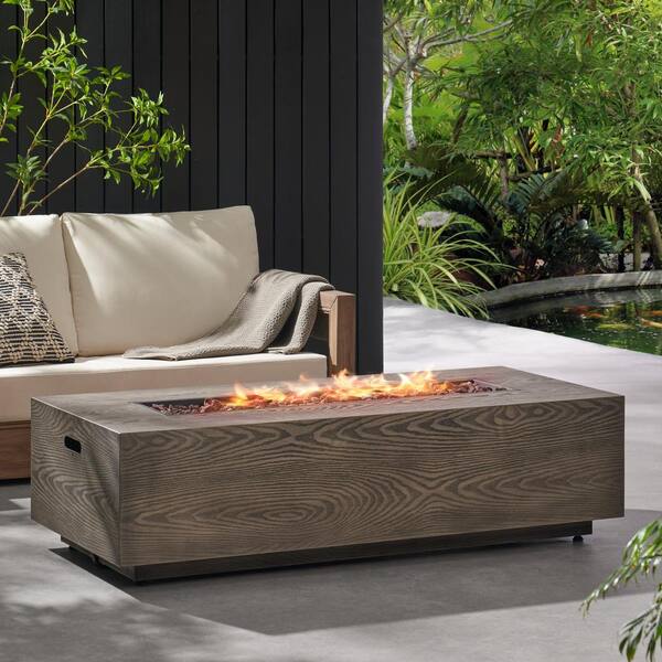 Boosicavelly 56 in. W x 15 in. H Iron Square Gas Burning