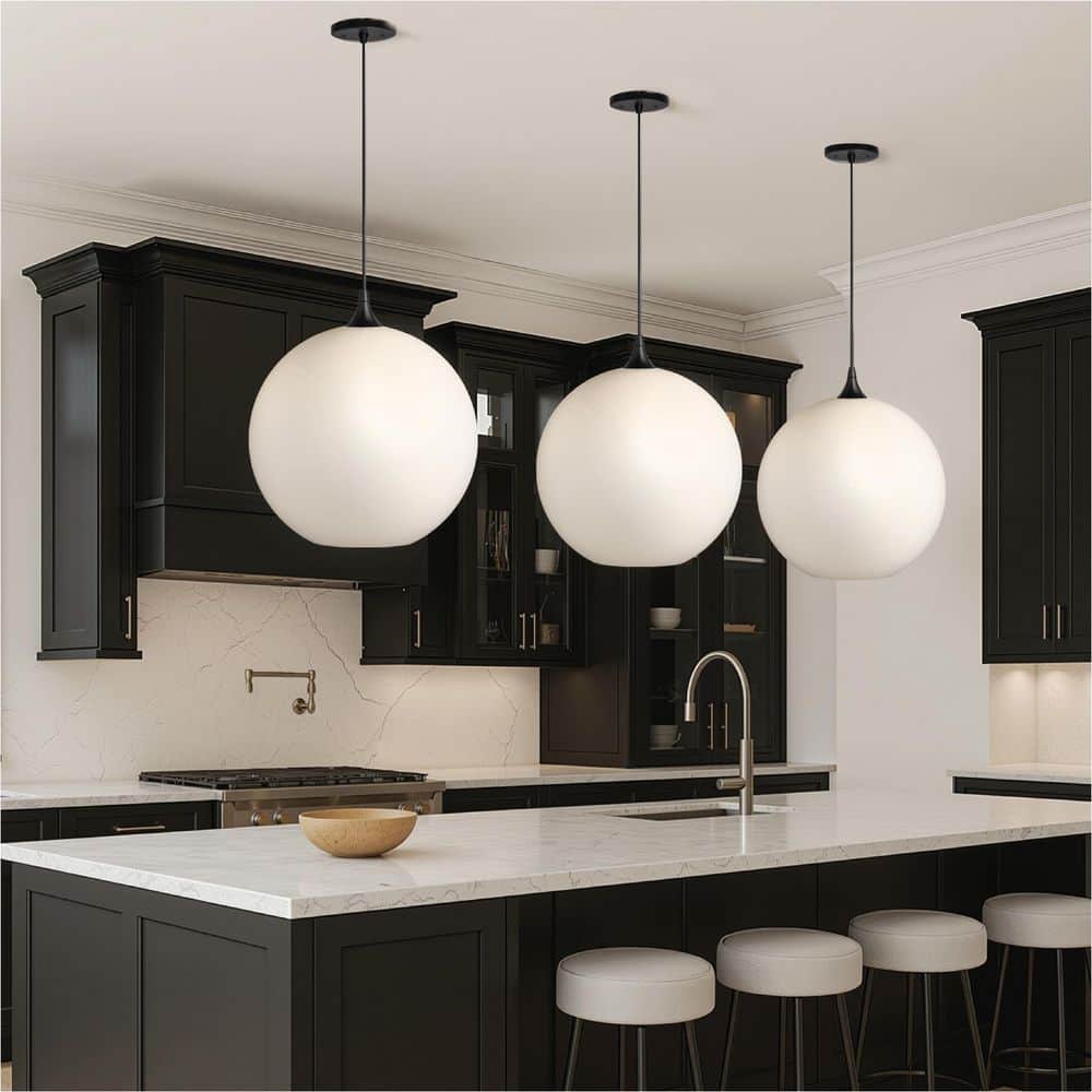 Reviews for SOLUS 14 in. Black Globe Pendant Light | Pg 1 - The Home Depot