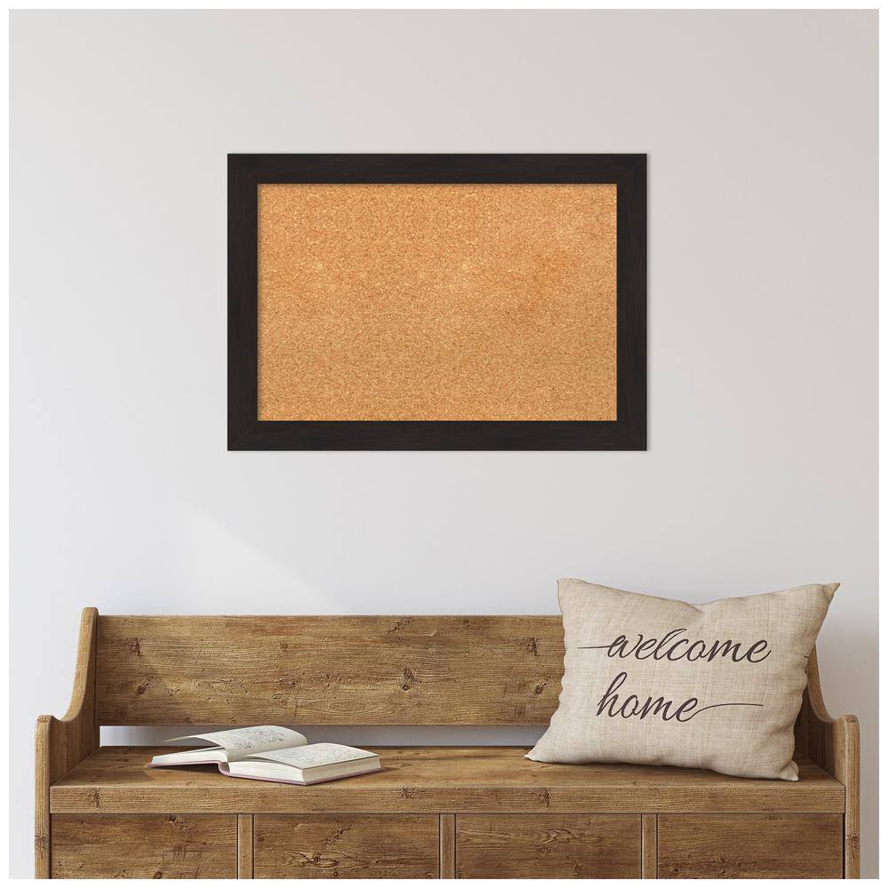 Espresso Brown Framed Natural Corkboard, 24x16