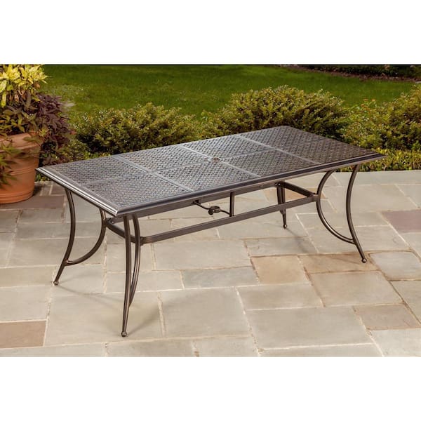 Oakland Living Modern Bronze Rectangular Aluminum Outdoor Patio Dining Table