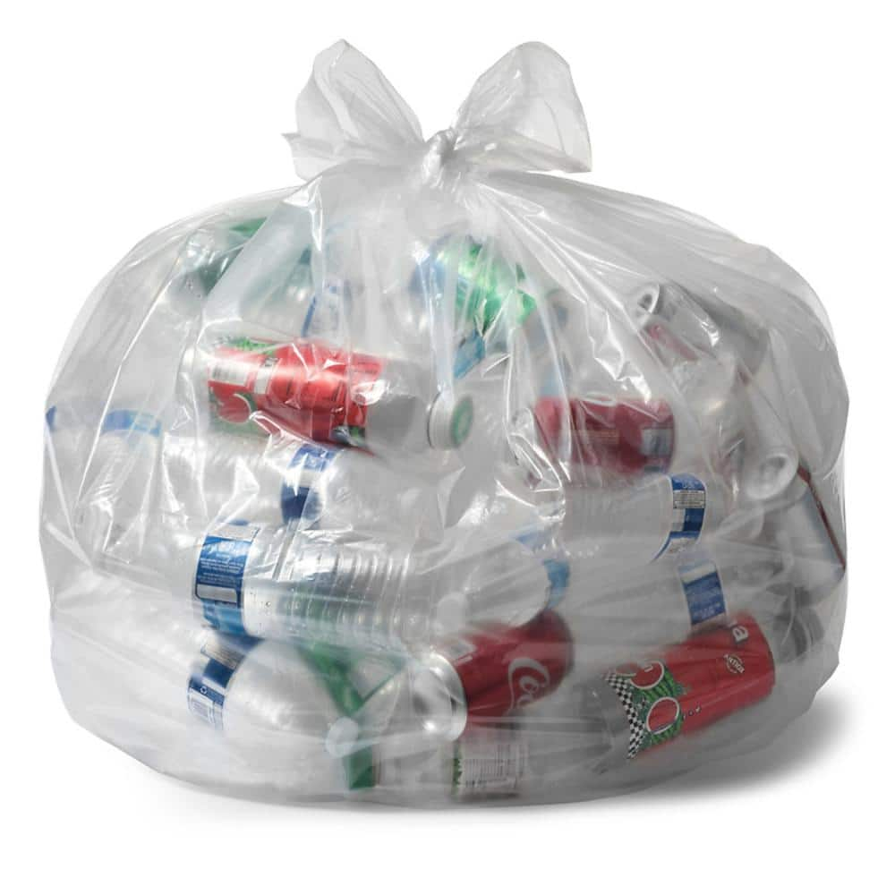 PlasticMill 40-45 Gallon Garbage Bags: Yellow, 1.5 mil, 40x46, 100 Bags.