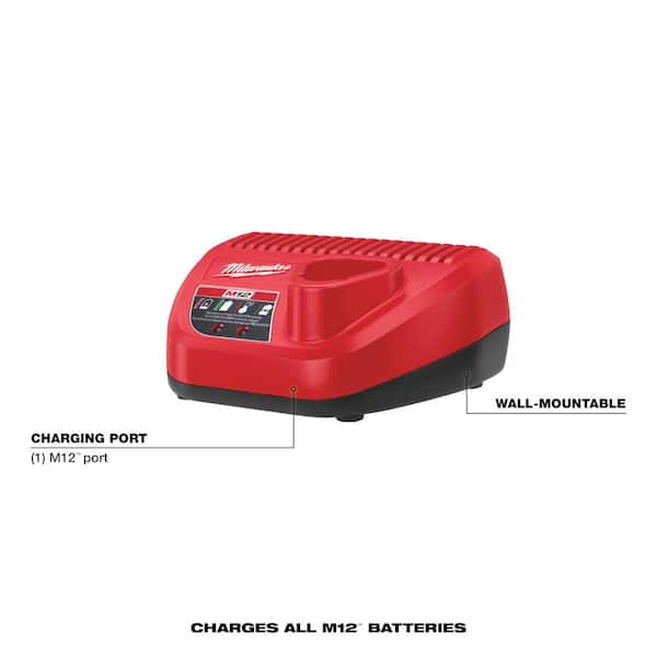 Milwaukee M12 12-Volt Lithium-Ion Battery Charger 48-59-2401 - The